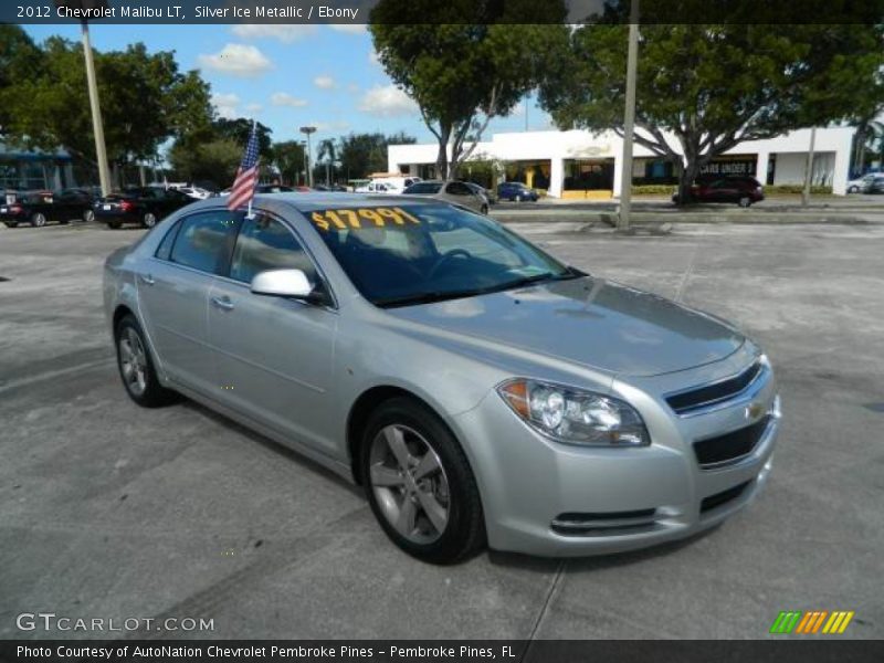 Silver Ice Metallic / Ebony 2012 Chevrolet Malibu LT