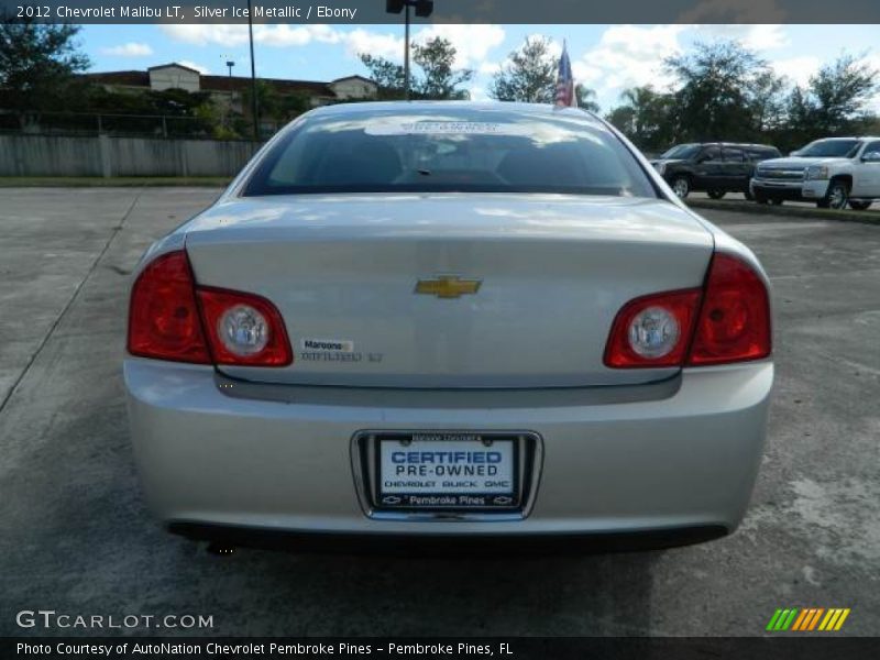 Silver Ice Metallic / Ebony 2012 Chevrolet Malibu LT