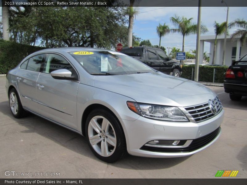 Reflex Silver Metallic / Black 2013 Volkswagen CC Sport