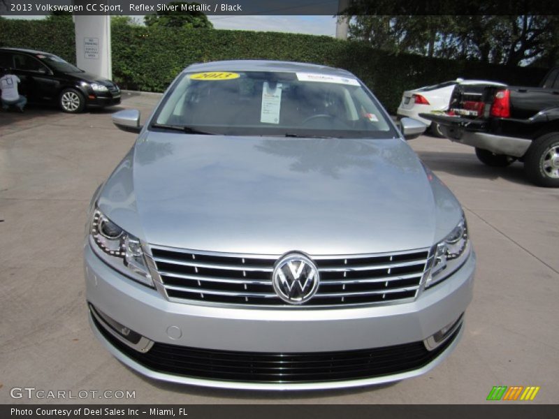 Reflex Silver Metallic / Black 2013 Volkswagen CC Sport