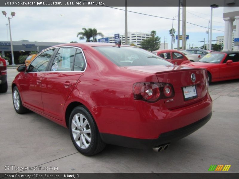 Salsa Red / Titan Black 2010 Volkswagen Jetta SE Sedan