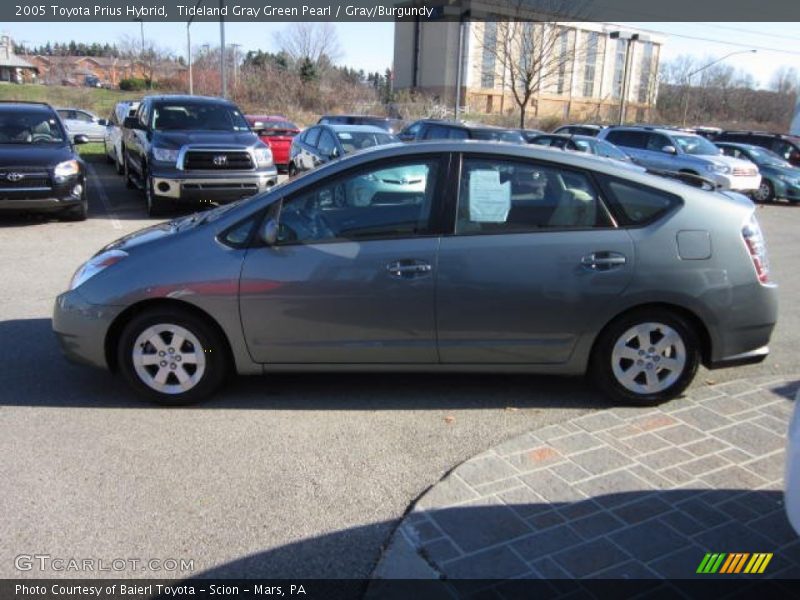 Tideland Gray Green Pearl / Gray/Burgundy 2005 Toyota Prius Hybrid