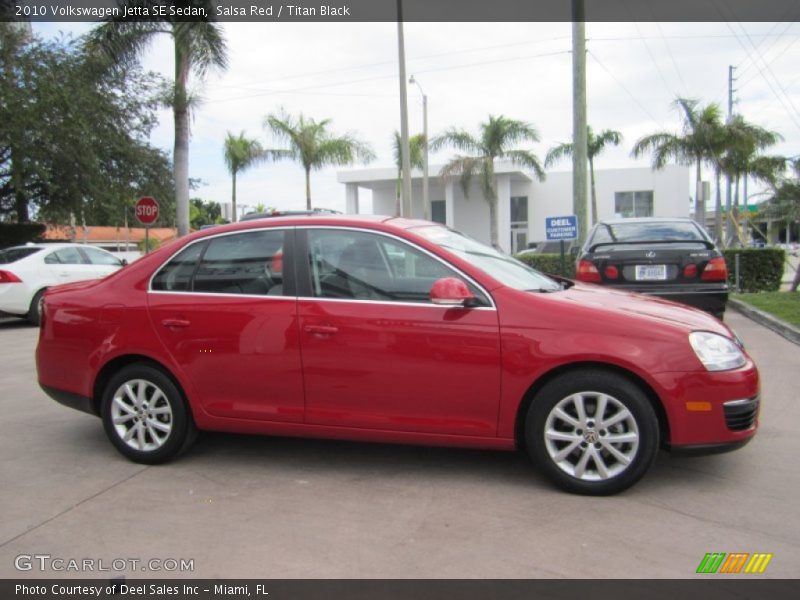 Salsa Red / Titan Black 2010 Volkswagen Jetta SE Sedan
