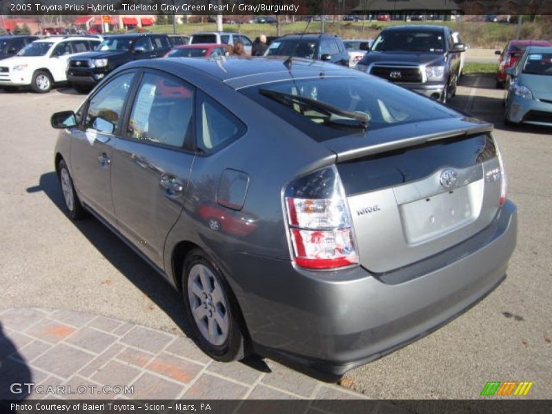 Tideland Gray Green Pearl / Gray/Burgundy 2005 Toyota Prius Hybrid