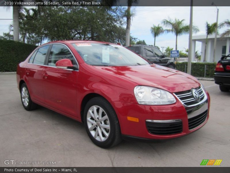 Salsa Red / Titan Black 2010 Volkswagen Jetta SE Sedan