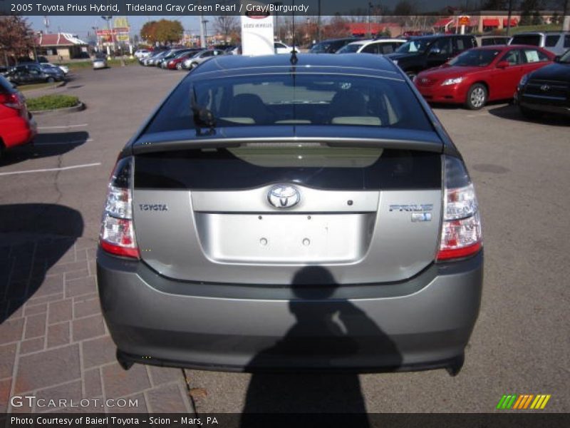Tideland Gray Green Pearl / Gray/Burgundy 2005 Toyota Prius Hybrid