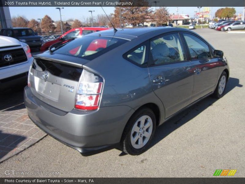 Tideland Gray Green Pearl / Gray/Burgundy 2005 Toyota Prius Hybrid