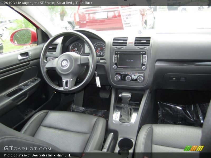 Salsa Red / Titan Black 2010 Volkswagen Jetta SE Sedan