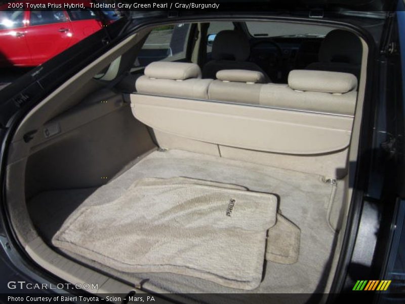 Tideland Gray Green Pearl / Gray/Burgundy 2005 Toyota Prius Hybrid