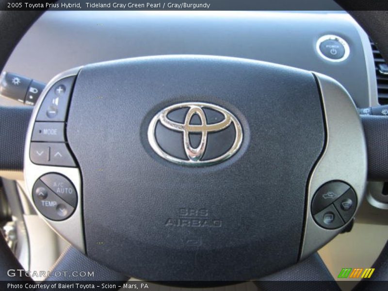 Tideland Gray Green Pearl / Gray/Burgundy 2005 Toyota Prius Hybrid
