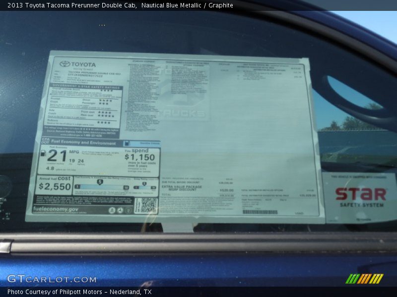  2013 Tacoma Prerunner Double Cab Window Sticker