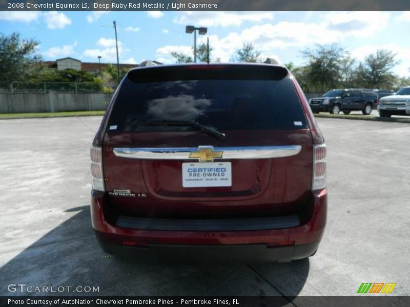 Deep Ruby Red Metallic / Light Cashmere 2008 Chevrolet Equinox LS