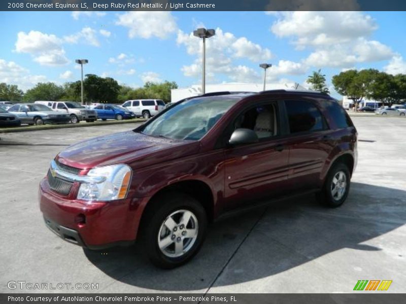 Deep Ruby Red Metallic / Light Cashmere 2008 Chevrolet Equinox LS