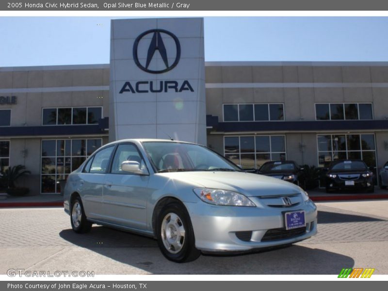 Opal Silver Blue Metallic / Gray 2005 Honda Civic Hybrid Sedan