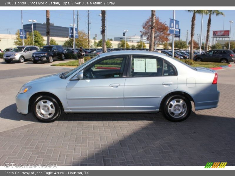 2005 Civic Hybrid Sedan Opal Silver Blue Metallic