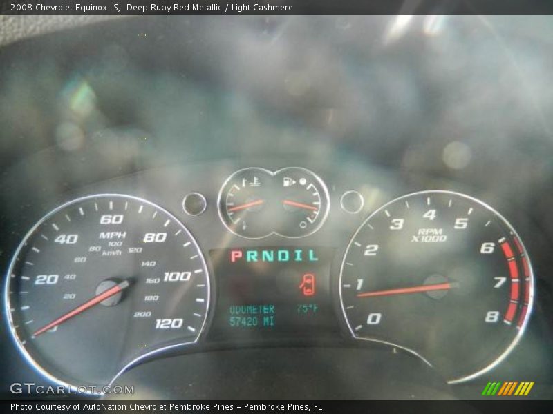 Deep Ruby Red Metallic / Light Cashmere 2008 Chevrolet Equinox LS