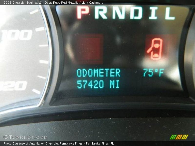 Deep Ruby Red Metallic / Light Cashmere 2008 Chevrolet Equinox LS