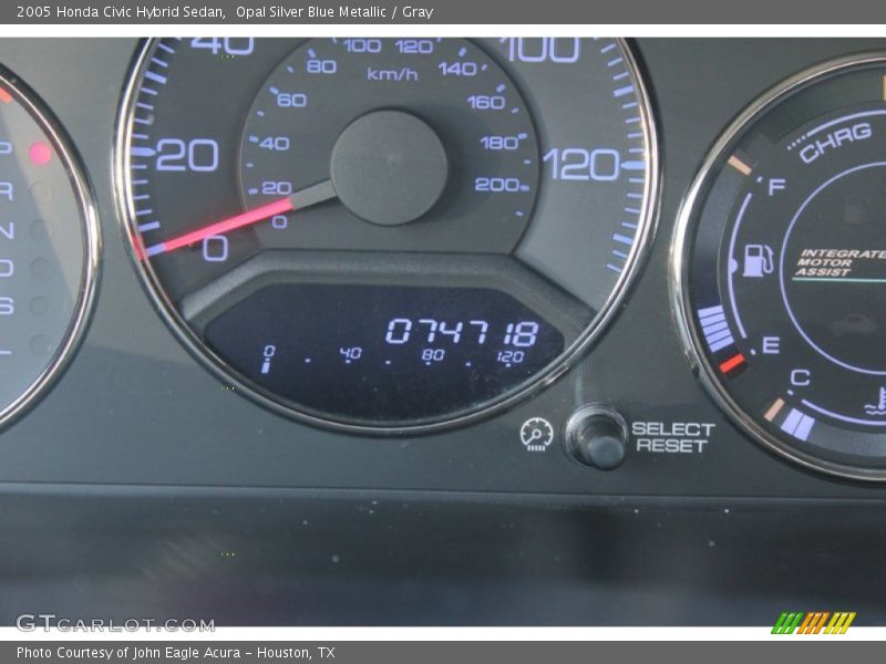Opal Silver Blue Metallic / Gray 2005 Honda Civic Hybrid Sedan