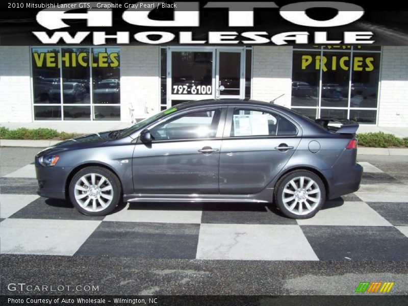 Graphite Gray Pearl / Black 2010 Mitsubishi Lancer GTS