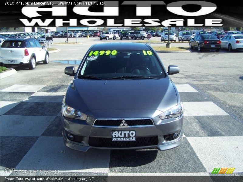 Graphite Gray Pearl / Black 2010 Mitsubishi Lancer GTS
