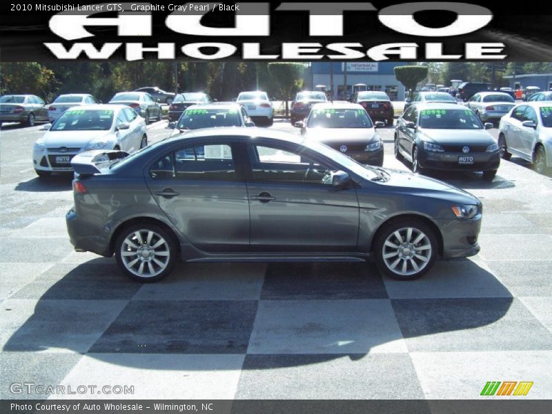 Graphite Gray Pearl / Black 2010 Mitsubishi Lancer GTS