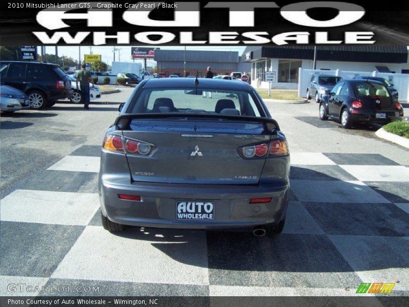 Graphite Gray Pearl / Black 2010 Mitsubishi Lancer GTS