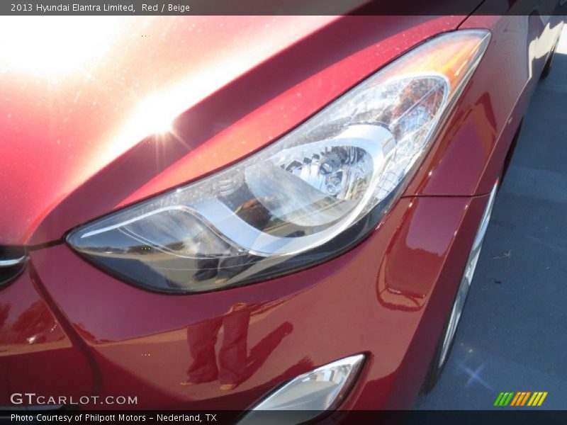 Red / Beige 2013 Hyundai Elantra Limited
