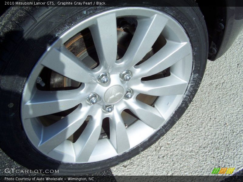 Graphite Gray Pearl / Black 2010 Mitsubishi Lancer GTS
