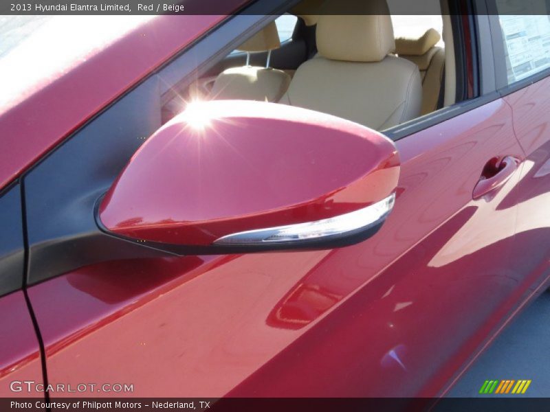 Red / Beige 2013 Hyundai Elantra Limited