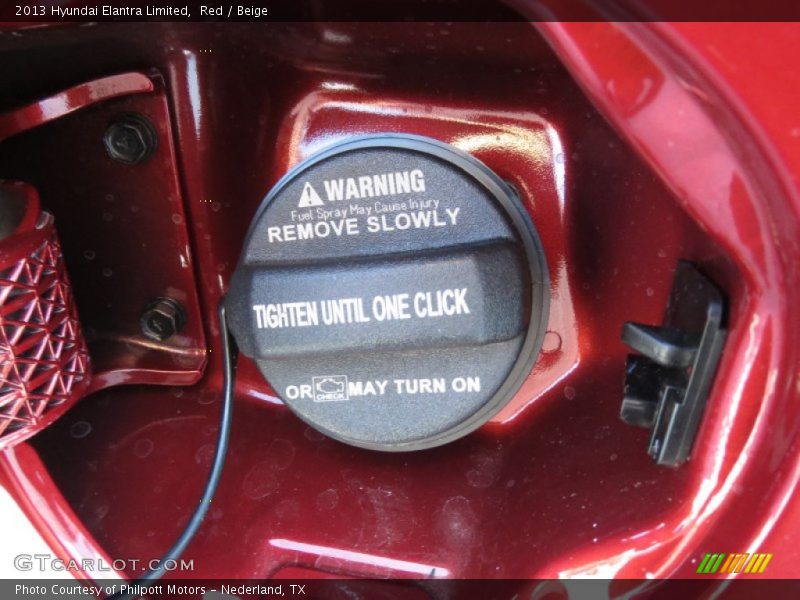 Red / Beige 2013 Hyundai Elantra Limited