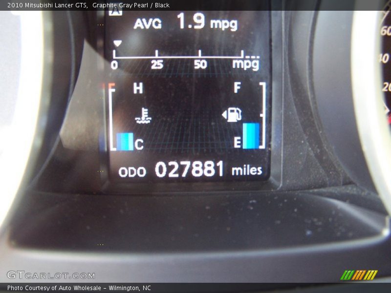 Graphite Gray Pearl / Black 2010 Mitsubishi Lancer GTS