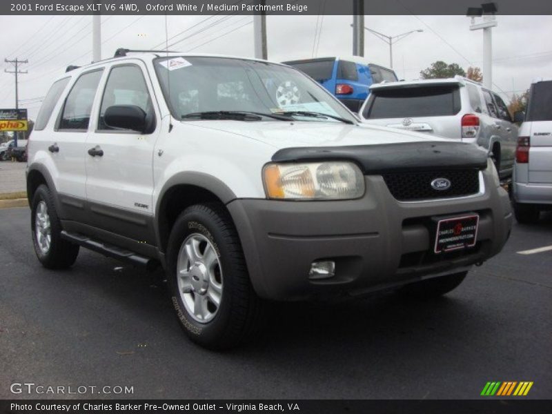 Oxford White / Medium Parchment Beige 2001 Ford Escape XLT V6 4WD