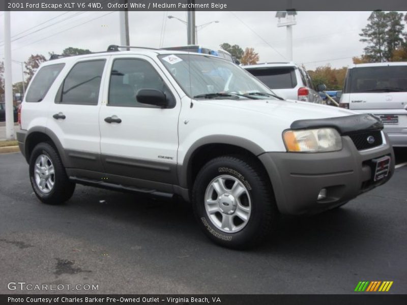 Oxford White / Medium Parchment Beige 2001 Ford Escape XLT V6 4WD