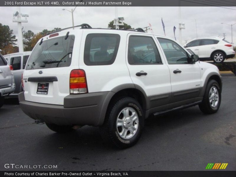 Oxford White / Medium Parchment Beige 2001 Ford Escape XLT V6 4WD