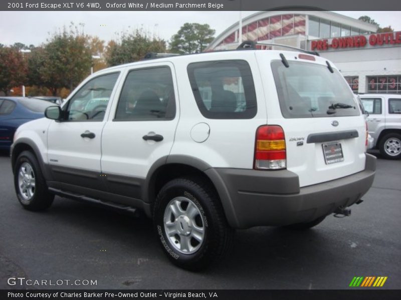 Oxford White / Medium Parchment Beige 2001 Ford Escape XLT V6 4WD