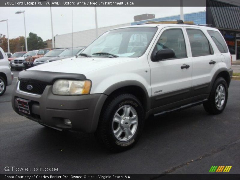 Oxford White / Medium Parchment Beige 2001 Ford Escape XLT V6 4WD
