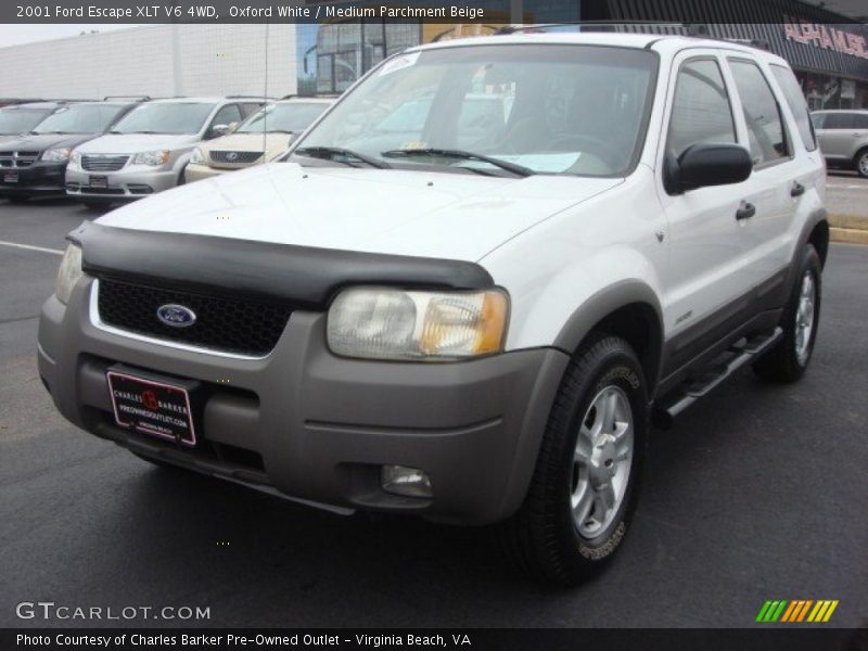 Oxford White / Medium Parchment Beige 2001 Ford Escape XLT V6 4WD