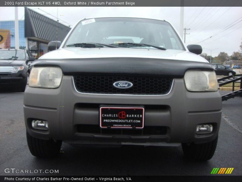 Oxford White / Medium Parchment Beige 2001 Ford Escape XLT V6 4WD