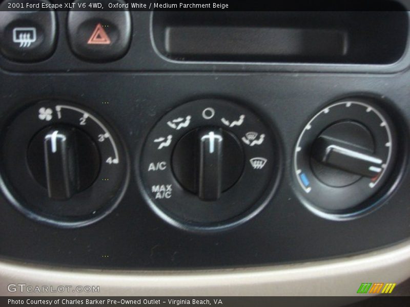 Oxford White / Medium Parchment Beige 2001 Ford Escape XLT V6 4WD
