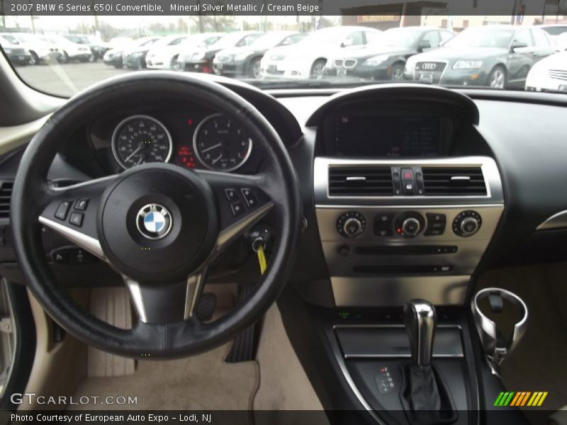 Mineral Silver Metallic / Cream Beige 2007 BMW 6 Series 650i Convertible