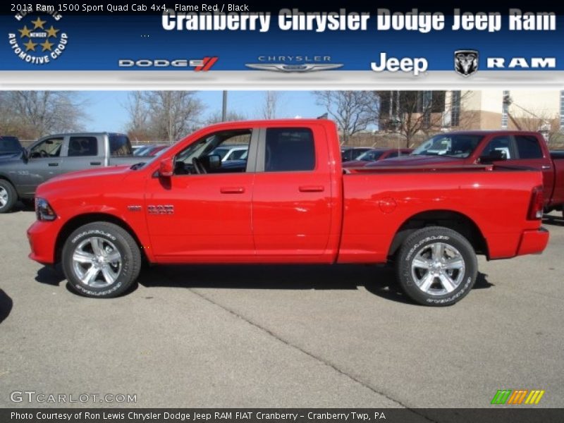 Flame Red / Black 2013 Ram 1500 Sport Quad Cab 4x4