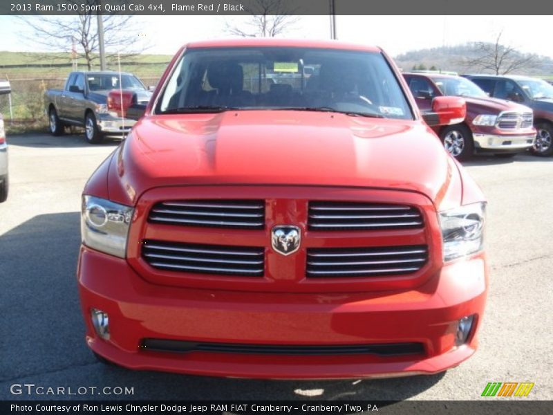Flame Red / Black 2013 Ram 1500 Sport Quad Cab 4x4