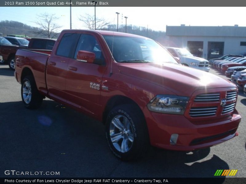 Flame Red / Black 2013 Ram 1500 Sport Quad Cab 4x4