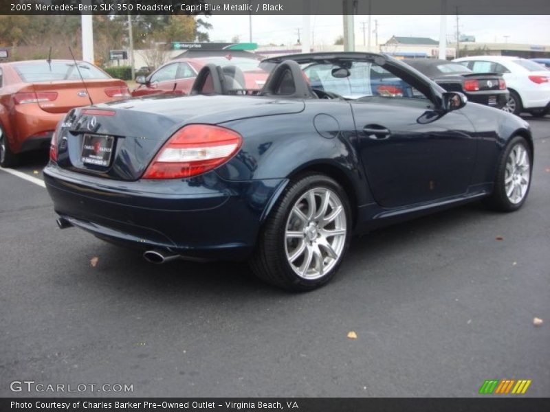 Capri Blue Metallic / Black 2005 Mercedes-Benz SLK 350 Roadster