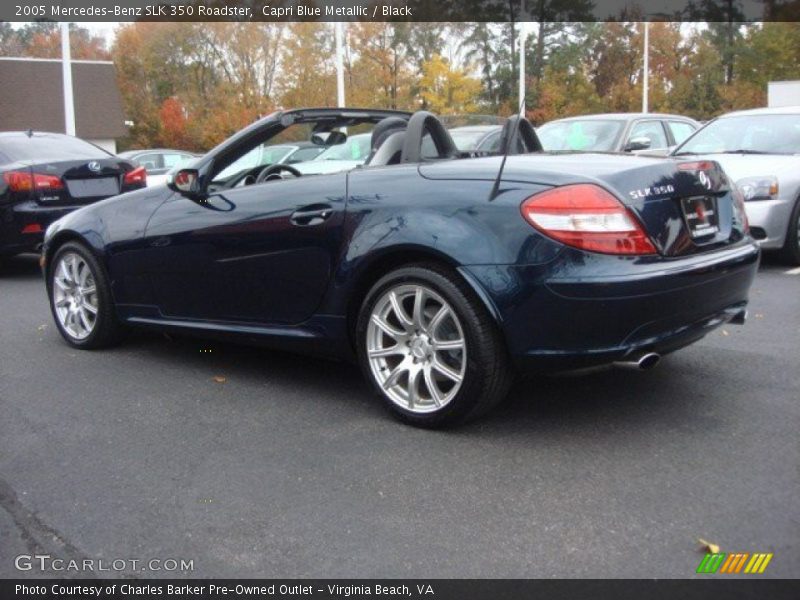 Capri Blue Metallic / Black 2005 Mercedes-Benz SLK 350 Roadster