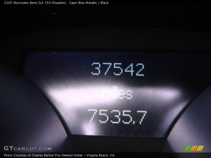 Capri Blue Metallic / Black 2005 Mercedes-Benz SLK 350 Roadster