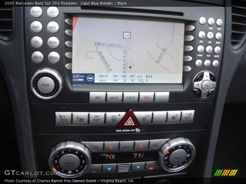 Navigation of 2005 SLK 350 Roadster
