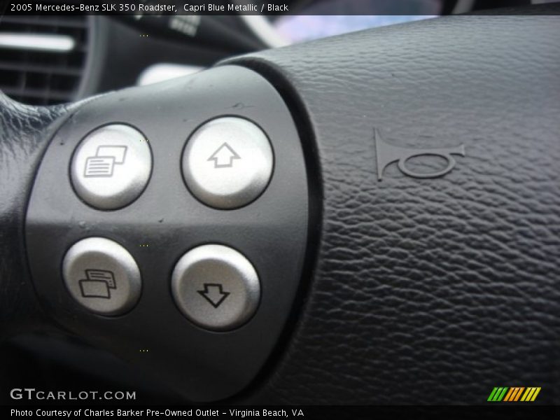 Capri Blue Metallic / Black 2005 Mercedes-Benz SLK 350 Roadster