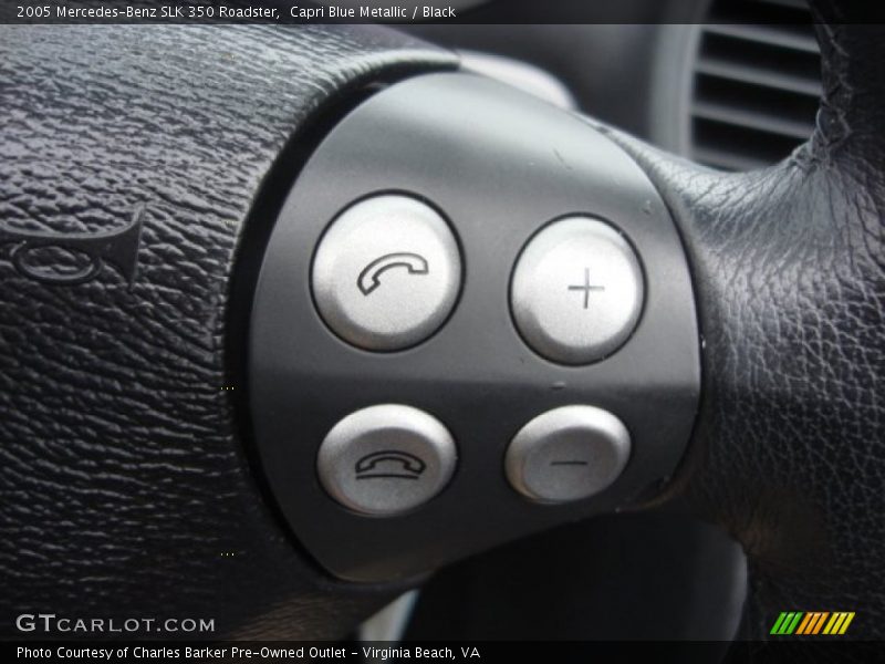 Capri Blue Metallic / Black 2005 Mercedes-Benz SLK 350 Roadster