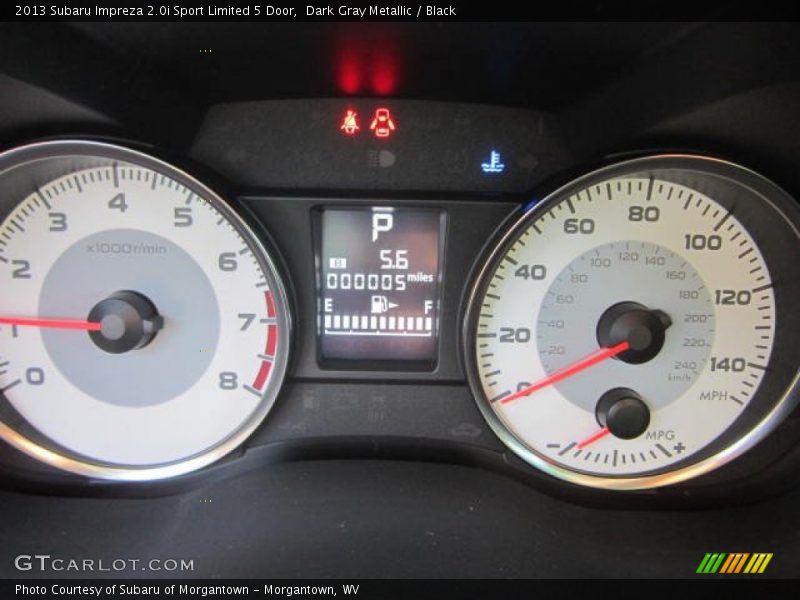  2013 Impreza 2.0i Sport Limited 5 Door 2.0i Sport Limited 5 Door Gauges